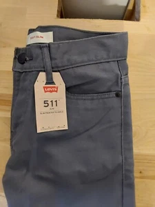 NEW BOYS LEVIS 511 SLIM FIT DARK GRAY DENIM JEANS SZ 8,10,12,14,16,18 NWT - Picture 1 of 7