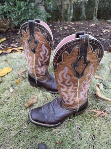 Ariat Crossfire Caliente Brown Square Toe Cowboy Boots 10004817 Women's 6.5 B - Picture 1 of 10