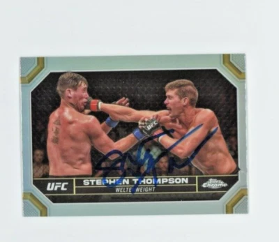 Stephen Thompson AUTO Refractor 2024 Topps Chrome UFC Beckett BAS COA On-Card - Image 1 of 2