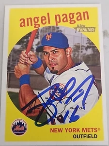 Angel Pagan Signed 2008 Topps Heritage #521 - Picture 1 of 2