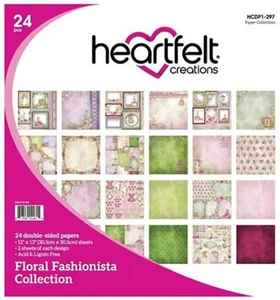 Heartfelt Creations Floral Fashionista Paper Pad 12x12" Collection Cardmaking - Picture 1 of 4