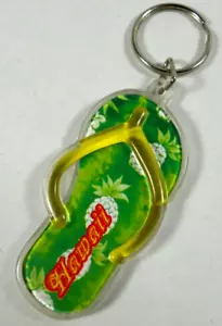 De colección Hawaiana Chancla Sandalia Plástico Recuerdo Llavero Llavero - Imagen 1 de 4