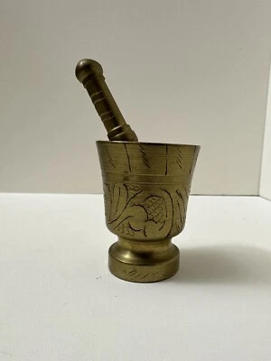 Ensemble petit Pilon Mortier en LAITON - Photo 1/4