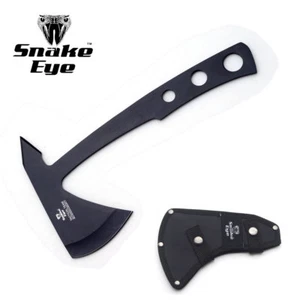 Táctico ojo de serpiente compacto Tomahawk hacha de campamento de espiga completa 1 pieza negro - Imagen 1 de 1
