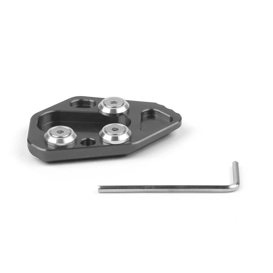 Side Stand Kickstand Plate Pad For BMW F800R 09-15 HP2 SPORT 08-10 R1200S Gray G Foto 1 de 3
