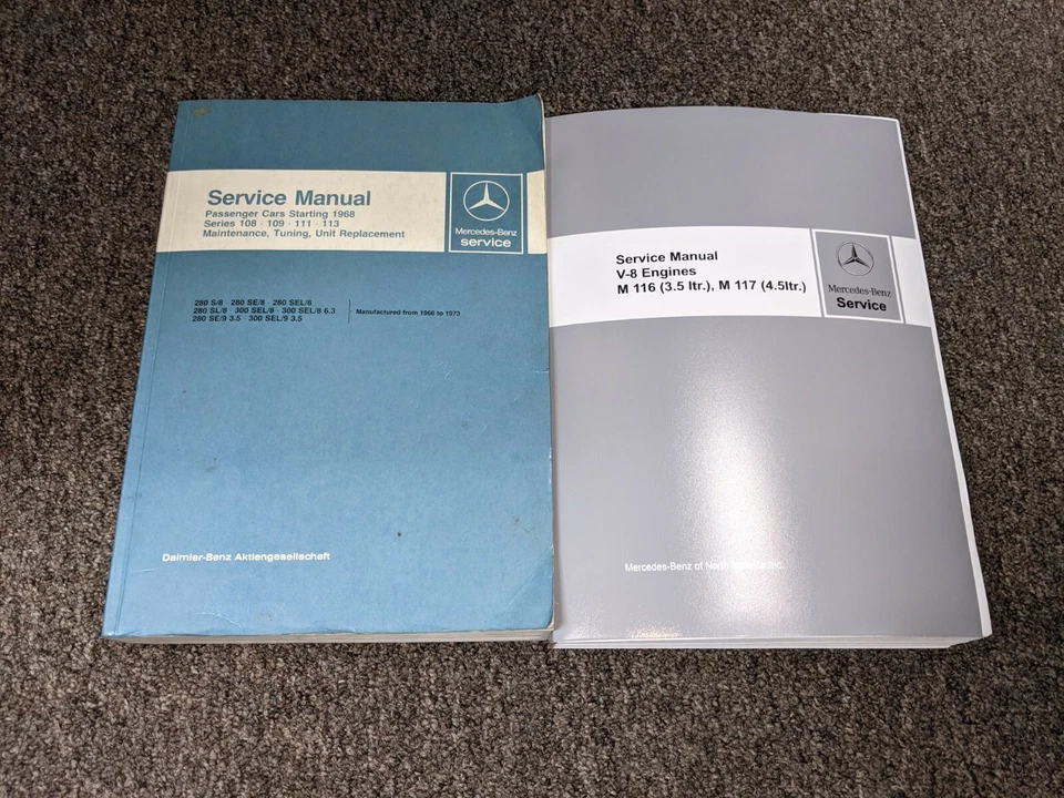 1968-1973 Mercedes Benz 280SE Chassis & Engine Service Repair Manual 1971 1972 - Image 1 of 1