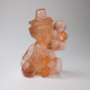 Mosser Glass, Balloon Clown, "Iffy", 1981, Peach Crystal - Picture 1 of 5