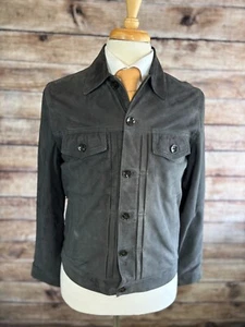 Officine Generale Wildleder Leder Liam Trucker Jacke Größe S - Bild 1 von 10
