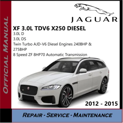 JAGUAR XF 3.0L TDV6 X250 2012 - 2015 TALLER MANUAL DE REPARACIÓN MANUAL + CABLEADO USB Foto 1 de 4