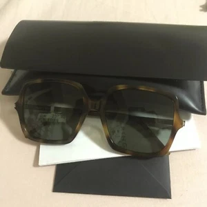 Occhiali Da Sole Uomo Saint Laurent SL 591 57/17/145 Brown Squared - Bild 1 von 4