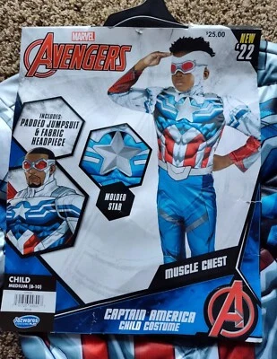 Disfraz de Halloween Marvel Vengadores Capitán América niño mediano M 8-10 Foto 1 de 4