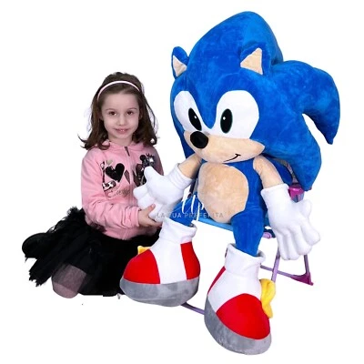 PTS Sonic Peluche 100cm Gigante The Hedgehog Riccio Blu Originale Ragazzi Bambini 0+