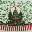 2 Christmas Tree Kitchen Towels Hci Red Green White Holly Berries 255X16 Flaw
