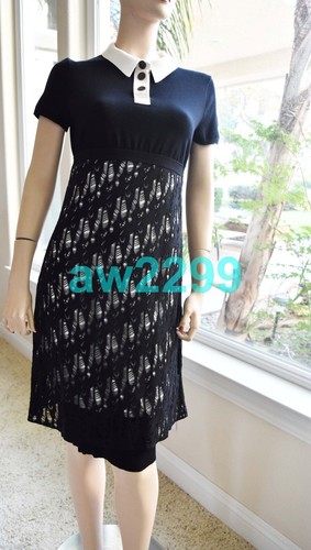 ABITO A STRATI CON LOGO CHANEL CC FR 40 BIANCO E NERO NUOVO LOGO CC