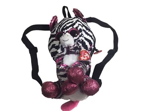 Ty Fashion Flippables Zoey Zebra Backpack - Picture 1 of 3