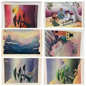 MONA EAGLE Original Signed Prints LOT of 6 Native American Art Work 49/1000 - Picture 1 of 10