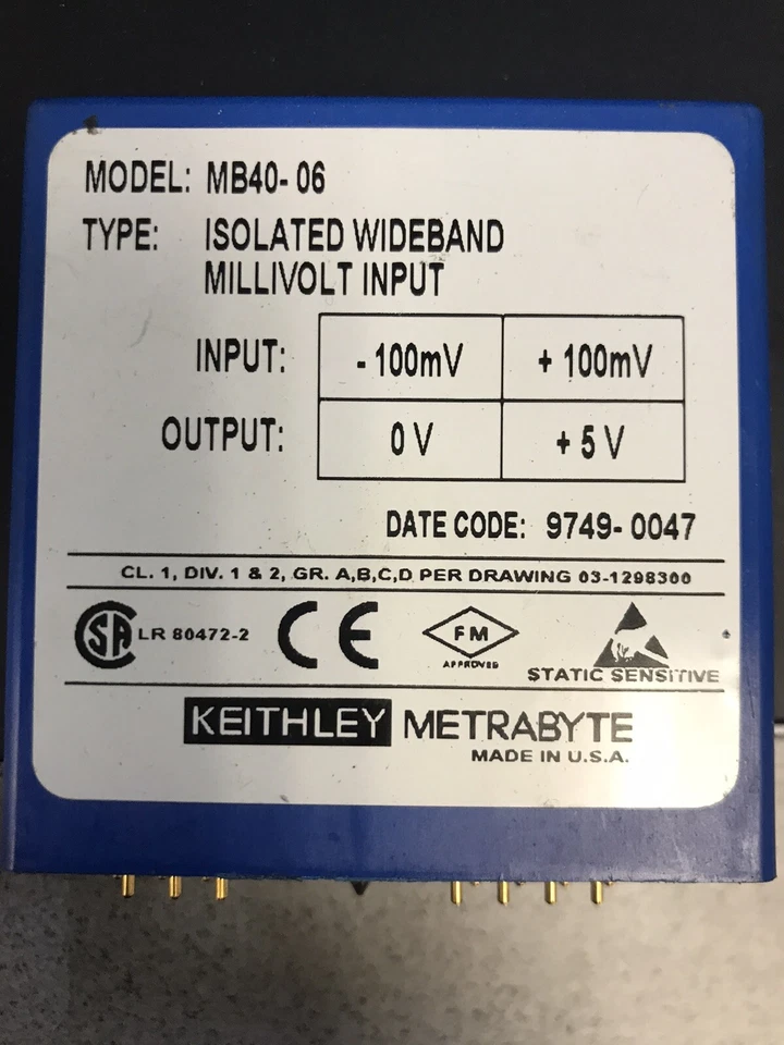 KEITHLEY METRABYTE MB40-06 - Image 1 of 1