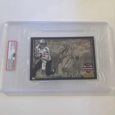 Drew Brees Signed Panini 4x6 PSA/DNA COA Autographed Saints Brees Passing  NOLA - Image 1 of 4