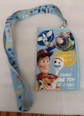 Disney Toy Story Wallet Blue Children Boys Girls Zip Wallet Kids Coin Purse - Image 1 of 4