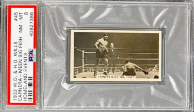 1932 PRIMO CARNERA *RARE* PSA 8 (BIG FIGHTS) W.D. & H.O. WILLS ((GREAT CARD)) - Image 1 of 4