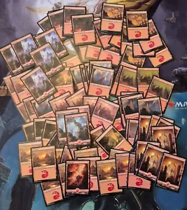 Montañas básicas MtG 100 x, Amonkhet, Kaladesh, Spark, algo de arte completo, LP - Imagen 1 de 1