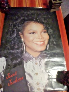 RARE JANET JACKSON 1986 VINTAGE ORIGINAL MUSIC POSTER FROM ENGLAND - Picture 1 of 5