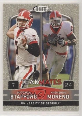 2009 SAGE Hit Teammates Gold Matthew Stafford Knowshon Moreno #56 Rookie RC - Image 1 of 2