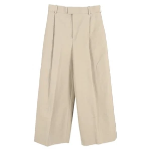 Bottega Veneta Hose mit weitem Bein in Beige Baumwolle - Bild 1 von 3