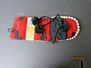 Moose Lazy One Mukluks Hausschuhe rot & schwarz Damen L/XL Damen 7-9 - Bild 1 von 4