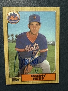 1987 Topps Danny Heep Autographed Signed #242 New York Mets Blue - Picture 1 of 2