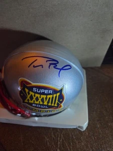 TOM BRADY signed PATRIOTS Super Bowl 38 Mini Helm mit Visier GRIDIRON AUTHENTICS - Bild 1 von 13