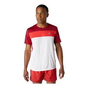 Camiseta de Manga Corta Hombre Asics Race Blanco Rojo - Imagen 1 de 4