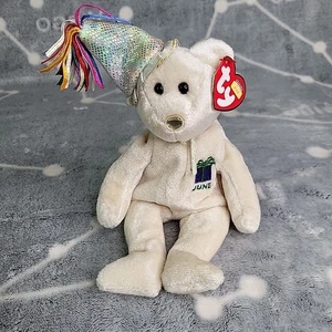 Ty Beanie Babies JUNE Birthday Bear- 2002 Excellent condition - Picture 1 of 8
