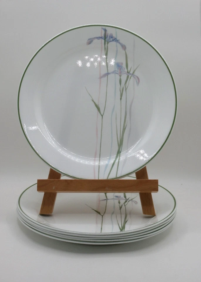 De colección. Juego de platos de cena Corelle Corning SHADOW IRIS 10 pulgadas/6 púrpura y verde BONITO Foto 1 de 4