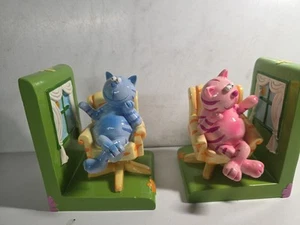 Sujetalibros de cerámica para gato en sillón con resorte. Excelente Estado - Imagen 1 de 8