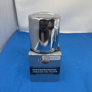 Nuevo filtro de aceite genuino Harley-Davidson Super Premium 5 cromado OEM P/N 63798-99A - Imagen 1 de 7