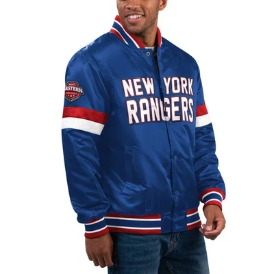 STARTER NHL New York Rangers HOMEGAME Varsity Satin Jacke - Bild 1 von 2