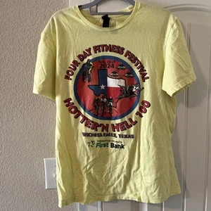 Men's Medium 2024 Hotter'n Hell Hundred Wichita Falls Texas Short Sleeve Tee - Picture 1 of 4