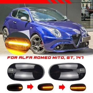 2X Seitenblinker Blinker Schwarz für Alfa Romeo 147 GT Mito Fiat Bravo Ritmo - Bild 1 von 12