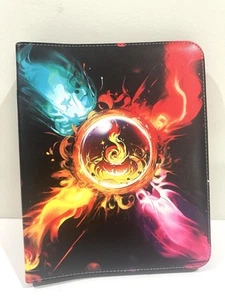 NEW Large Pokemon Trading Card Binder Storage 9 Pocket 900 Cards Flames TCG - Picture 1 of 3