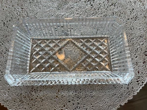 Bandeja de cristal pequeña Waterford ~ 7,25 x 4,25 ~ firmada - Imagen 1 de 7