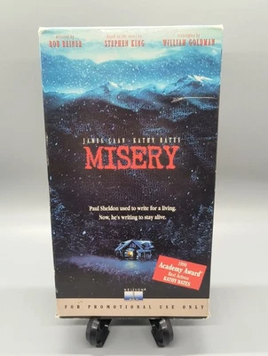 Misery VHS Video James Caan Kathy Bates 1991 Promotional Copy Screener Foto 1 de 4