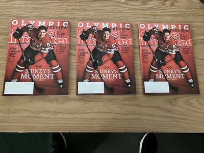 3 Sports Illustrateds 8 февраля 2010 Сидни Кросби хоккей без этикетки пустая коробка Ex - Изображение 1 из 2