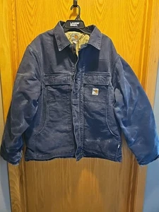 Carhartt FR 101618-410 Mens Size XL Duck Canvas Fabric Lined Jacket Coat Used - Picture 1 of 13