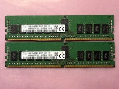 MEMORIA DE SERVIDOR HYNIX 32 GB (2x16 GB) 2Rx8 PC4-2400T RDIMM ECC HMA82GR7AFR8N-UH Foto 1 de 3