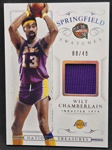 2014-15 National Treasures Wilt Chamberlain Springfield Swatches GU Jersey #/49 - Foto 1 di 2