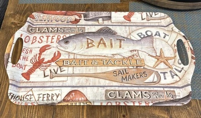 "Bandeja Pimpinela Grande 19x12"" Letreros Costeros Peces Playa Casa Decoración Bandeja" Foto 1 de 4