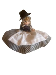 Madam Alexander Great Britain Collectible Doll  Bonnet Hat & Striped Dress 8" - Picture 1 of 5