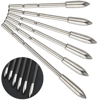 12X Archery Tip Insert 80gr 100gr 120gr Arrowhead ID3.2mm Arrow Shaft Field Hunt - Image 1 of 4