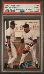 1992 Mr. Cubierta superior de béisbol #SP4 Tom Selleck/Frank Thomas PSA 9 Jack Elliott NY - Imagen 1 de 2